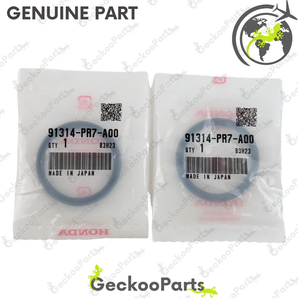 Honda Genuine Prelude H22 DOHC Coolant Connecting Pipe O-Ring 91314-PR7-A00 2pcs - Image 1 of 4