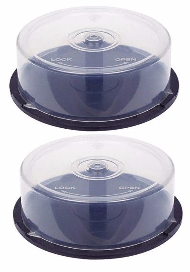 2 x 25 cakebox storage capacity CD DVD Bluray empty Spindle Tub Cake Box Case - Image 1 of 1