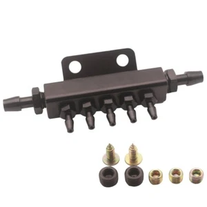 Racing 5 Port VACUUM Block Intake Manifold Fuel Gas Wastegate Turbo Boost BK AU - Picture 1 of 6