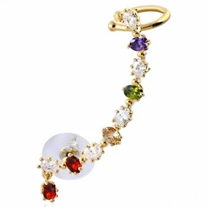 Lega Moda Rosa / Oro Rosa Placcato Colore Cerchio Pinch Avvolgere Orecchino - Foto 1 di 1