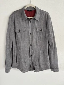 HEVO Hecho en Italia Lana Virgen Shaket Camisa Utilitaria Chaqueta Ligera Gris L - Imagen 1 de 16