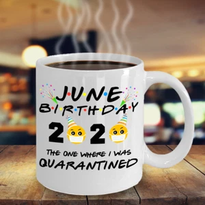 JUNE BIRTHDAY Quarantine Mug 2020 Funny BIRTHDAY Gift FRIENDS Parody Mug Gift - Picture 1 of 13