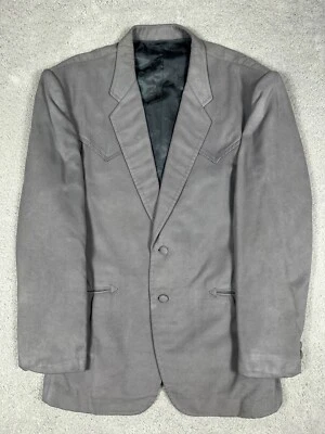 Мужской винтажный блейзер из микрофибры серый 44 л США Venice Co портные - Изображение 1 из 4