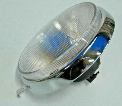Faro con anillo de lámpara HS1 12V MZ ETZ 125 150 250 251 marca de verificación E plana Foto 1 de 2