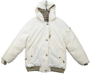 Woolrich Jacket Women's White Down Insulated Hooded Parka Winter Outdoor Size M - Picture 1 of 17