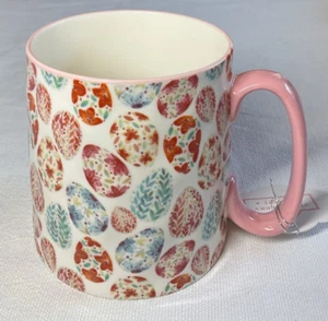 10 STRAWBERRY STREET EASTER EGG CERAMIC MUG RED BLUE NWT - Picture 1 of 2