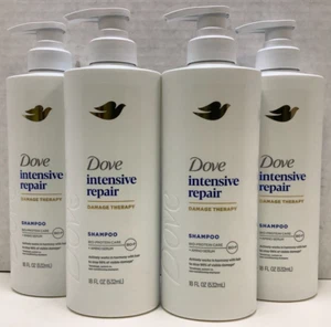 Dove Intensive Repair, Damage Therapy Shampoo, 18oz Pump Bottles, Pack of 4 - Picture 1 of 4