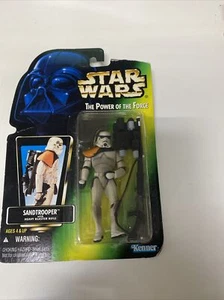 Star Wars Sandtrooper Green Card Hologram Power of the Force 3.75 Inch Figure - Picture 1 of 2
