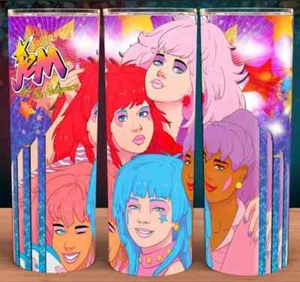 Jem and the Holograms 80s Cup Mug Tumbler 20oz  w/ lid and straw - Picture 1 of 3