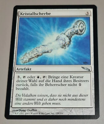 Kristallscherbe # 159/306 (Crystal Shard) Uncommon MIRRODIN 2003 DE N.Mint-Mint - Bild 1 von 3