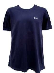 T-shirt size M - NWT Slazenger - Navy Cotton Jersey Short Sleeved - Picture 1 of 5