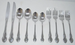 Oneida Community Cube TENNYSON Stainless Steel Flatware 5 Piece Place Setting x2 - Picture 1 of 10