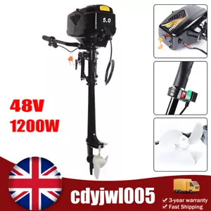HANGKAI 1200W Electric Outboard Motor 48V 18A Long Shaft Fishing Boat Trolling - Picture 1 of 16