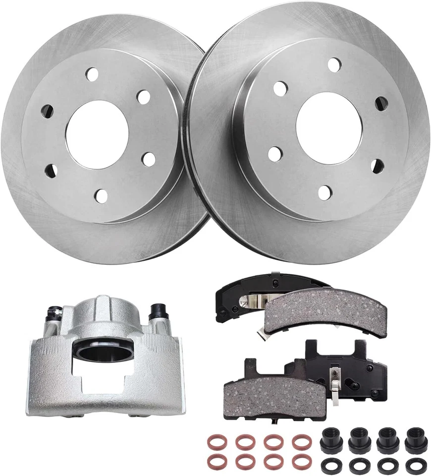Front Disc Rotors & Left Caliper Brake Pads for Chevrolet GMC K1500 K2500 Tahoe - Image 1 of 1