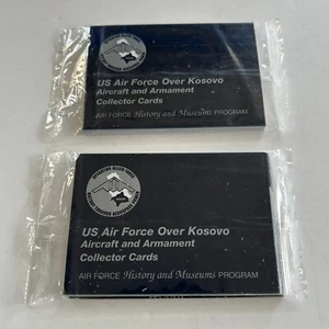 Lot Of 2 US Air Force Over Kosovo Aircraft And Armament Collector Cards New - Picture 1 of 2