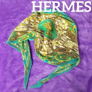 Hermes Pleated Scarf Carre 90 Les Tuileries - Picture 1 of 10