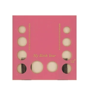 Juego de 10 monedas de plástico Pink Capital año de nacimiento de Estados Unidos - diseños de cuartos estatales de $1 y 5 - Imagen 1 de 2