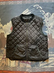 Vtg Polo Ralph Lauren Men Quilted Vest Jacket Sz XL Black Insulated Zip Up - Picture 1 of 6