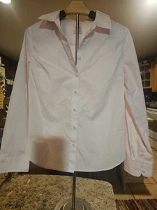 Blusa Talbots pequeña rosa suave resistente a las arrugas - Imagen 1 de 7