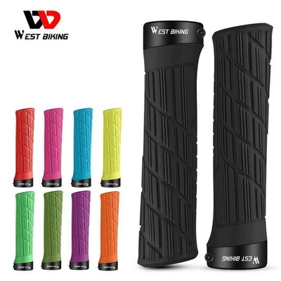 Fahrrad Griffe Lock-on Radfahren MTB Rutschfest Kompfort Dämpfung 22.2mm Griff - Bild 1 von 4