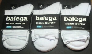 Balega Hidden Comfort Mini Crew M (Unisex) White (3 Pairs) - Picture 1 of 3
