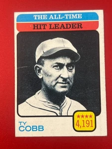 1973 Topps - All-Time Leaders Ty Cobb #471 Hits - Foto 1 di 4