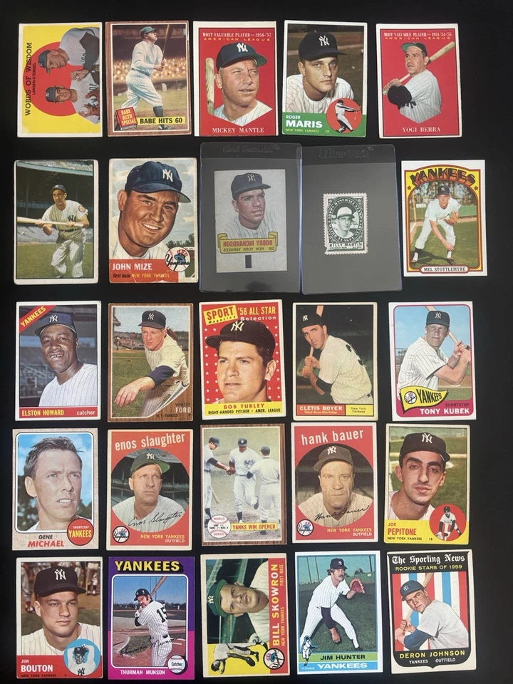 Lote 1953-89 Yankees Legends Hof Rc (73) Mickey Mantle Berra Ruth Maris Rizzuto - Imagem 1 de 4