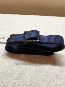 USGI Military Web Belt - Navy Blue Cotton with Black Metal Buckle - 40" New - Bild 1 von 4