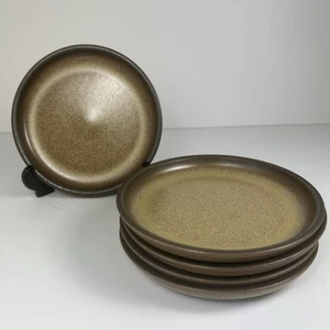Denby - Romania - Gres - 5 x Piatti Laterali Diametro 16 cm - Marrone Maculato - Foto 1 di 5