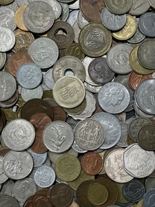 5 lbs WORLD FOREIGN COINS, mixed bulk lots by the pound - Many countries! - Picture 1 of 2