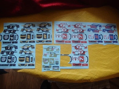 Robby Gordon #7 Logano #22  Harvick #4 Kenseth #39 brad 1/64th  waterslide DECAL - Image 1 of 4