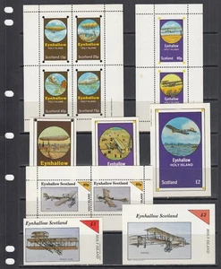 Airplanes 1982 Island Eynhallow Scotland Collection 9 Sets - 9 M/s + 15 S/s Lot - Picture 1 of 4