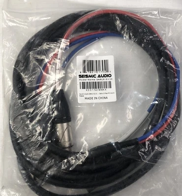 Seismic Audio 2 Channel XLR Colored Multi Patch Snake Cable 10 Foot SARLX-2x10 - Image 1 of 4