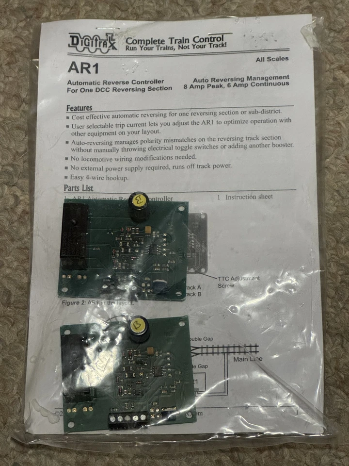 Digitrax AR1 DCC Auto Reversing Controller - Two with Instructions - Image 1 of 1