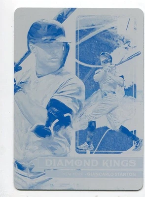 2022 Donruss Diamond Kings Plate Mike/Giancarlo Stanton 1/1 New York Yankees - Image 1 of 2