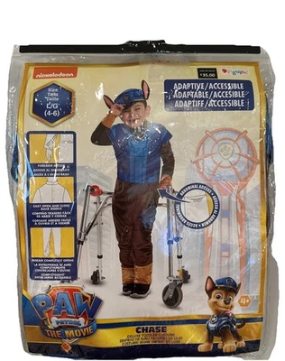 Paw Patrol La Película Policía Perro Silla de Ruedas Disfraz Adaptable Grande 4-6 Halloween Foto 1 de 4
