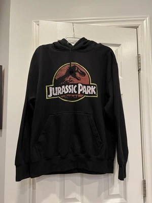 Sudadera con capucha negra Universal Studios Store Jurassic Park, logotipo de Dinosaur World, XL, NUEVA SIN ETIQUETAS Foto 1 de 4