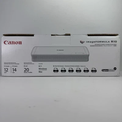 Canon imageFORMULA R10 Portable Document Scanner Duplex 20 Page Feeder - Image 1 of 3