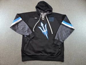 Wisconsin Blue Devils Hockey Hooded Sweatshirt Men’s Large Black Team Crewneck - Picture 1 of 6
