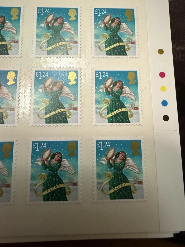 50 sellos originales de correo real valor £1,24 Navidad 2007 Foto 1 de 2