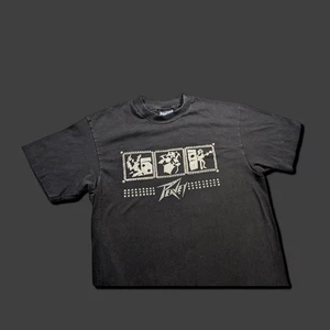 Vintage 90s Large Peavey Guitar Graphic T-Shirt Hanes Black - Picture 1 of 7