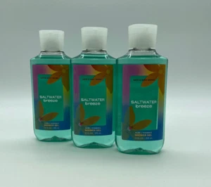 Bath & Body Works Shower Gel SALTWATER BREEZE SET OF 3 Bottles - Picture 1 of 1