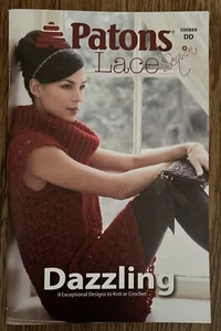 Patons Lace Sequin Dazzling 9 Exceptional Designs To Knit Or Crochet 500888 DD - Picture 1 of 4