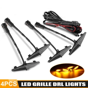4pcs Limited Front Grille Led Red Lamp Running Lights For Toyota 4Runner 2014-up - Picture 1 of 10