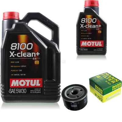 MOTUL 6 L 5W-30 MOTOR-ÖL+MANN-FILTER für Nissan Tiida Schrägheck C11 1.5 dCi - Bild 1 von 4