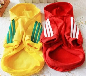 Adidog Pet Dog Clothes Hoodie Tracksuit Pajamas Bodysuit Jumpsuit 4-Legs Style - Picture 1 of 13