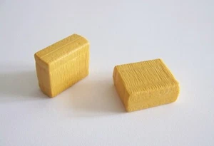 PLAYMOBIL (T1256) FERME & EQUESTRE - Lot de 2 Ballots de Foin Jaune Foncé - Imagen 1 de 1