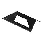 (Black)Angle Gauge 0-150mm 3D Aluminium Alloy Angle Measuring Tool 45/90 T