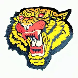 CuSmileShop 4" Cabeza de Tigre Parche Manga y Bolsillo Planchado Apliques Bordados - Imagen 1 de 1