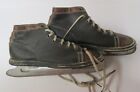 antique/vintage children's 2-tone distressed ice skates sled cabin decor "as is"